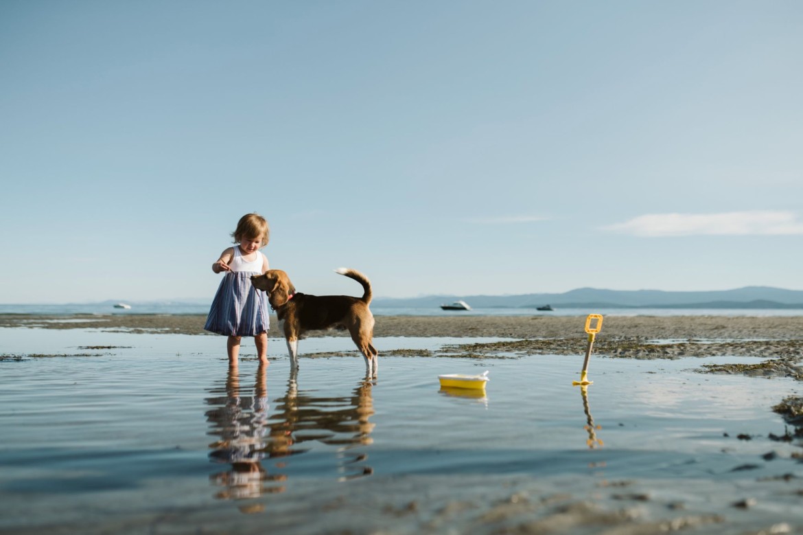 Having fun at Rathtrevor Beach