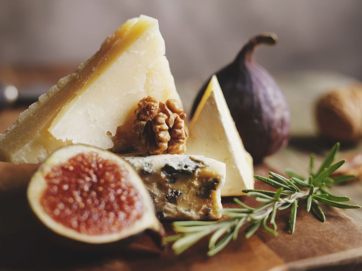 Selection of cheeses at Little Qualicum Cheeseworks